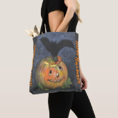 Halloween Bat & Pumpkin Tote Bag Tasche (Von Nahem)
