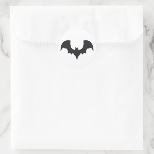 Halloween bat runder aufkleber (Tasche)