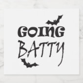 Halloween Bat Schaumweinetikett (Einzelnes Label)