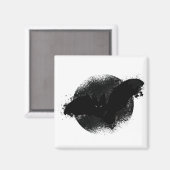 Halloween-Bat-Silhouette im Nachtvampire Magnet (Vorderseite/Rückseite)