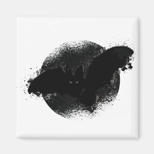 Halloween-Bat-Silhouette im Nachtvampire Magnet