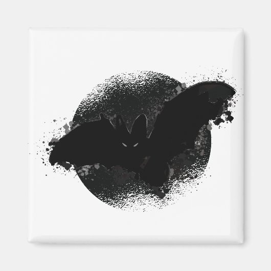 Halloween-Bat-Silhouette im Nachtvampire Magnet (Vorne)