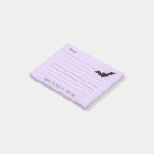 Halloween Bat Silhouette über Lila - Linde Post-it Klebezettel (angewinkelt)