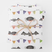 Halloween Bat Spiding Musterpapier Geschenkpapier Set (Beispiel)