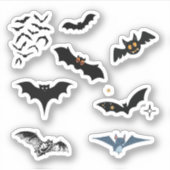 Halloween Bat Stickers Aufkleber (Vorderseite)