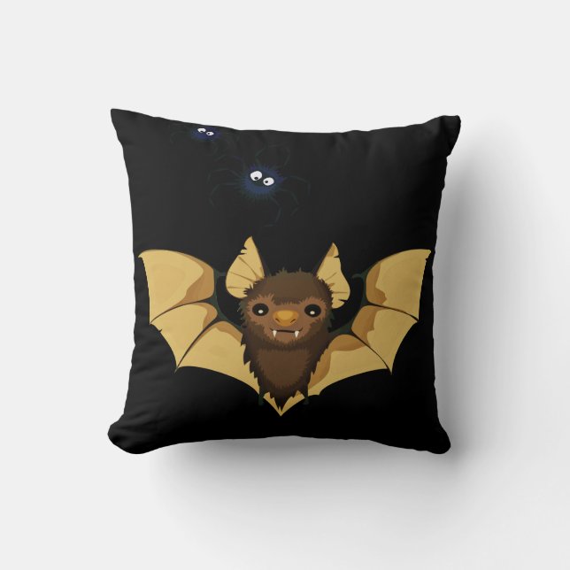 Halloween Bat Throw Kissen (Vorderseite)