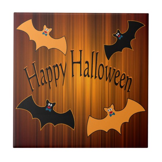 Halloween Bat Tile Fliese (Vorderseite)