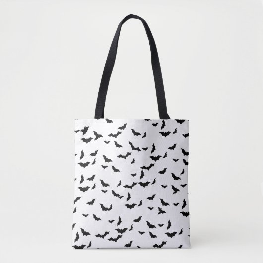 Halloween Bat Tote Bag | Black Bat Trick oder Tret Tasche (Vorderseite)