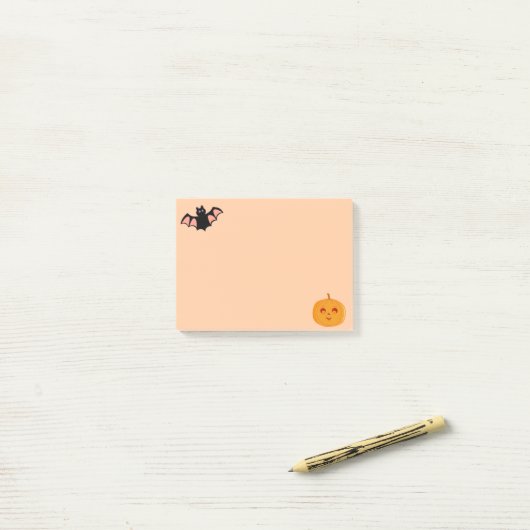 Halloween Bat und Pumpkin Post-it Klebezettel (Auf Schreibtisch)