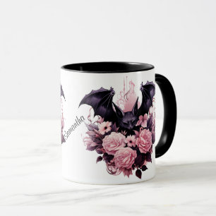 Halloween Bat und Rose Tasse