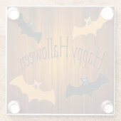 Halloween-Bat-Untersetzer Glasuntersetzer (Rückseite)