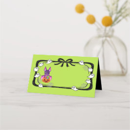 Halloween Bat With Candy Place Card Terminkarte