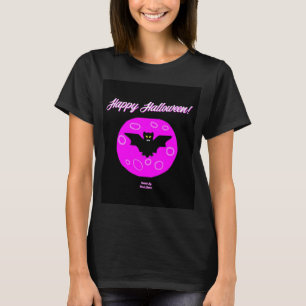 Halloween Bat Women's Black Basic T-Shirt