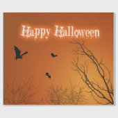 Halloween Bats and Trees Geschenkpapier (Flach)