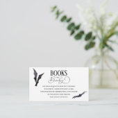 Halloween Bats Babydusche Buchanfrage Begleitkarte (Stehend Vorderseite)