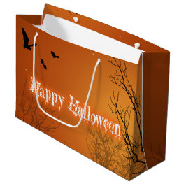 Halloween Bats & Bäume - Große Geschenktasche Geschenktüte