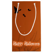 Halloween Bats & Bäume - Kleine Geschenktasche Geschenktüte (Rückseite)