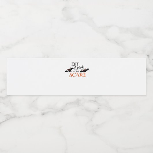 Halloween Bats Be Scary Funny Meme Wasserflaschenetikett (Einzelnes Label)