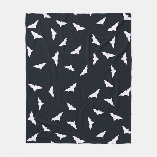 Halloween Bats Black Fleece Blanket (Vorderseite)