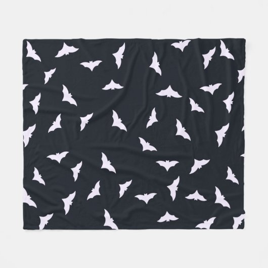 Halloween Bats Black Fleece Blanket (Vorderseite (Horizontal))