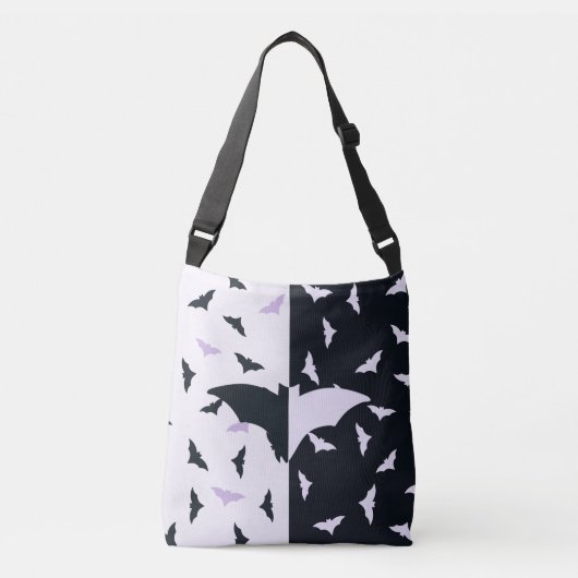 Halloween Bats Crossbody Bag Tragetaschen Mit Langen Trägern (Vorderseite)