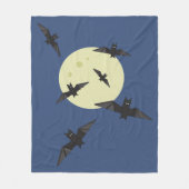 Halloween Bats flying with moon Fleecedecke (Vorderseite)