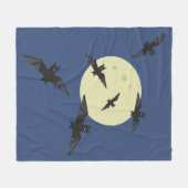 Halloween Bats flying with moon Fleecedecke (Vorderseite (Horizontal))