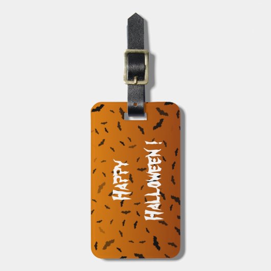 Halloween Bats Gepäckanhänger (Vorderseite vertikal)