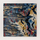 Halloween Bats Gouache Jigsaw Puzzle (Horizontal)