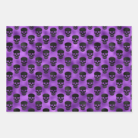 HALLOWEEN BATS HALBMOONS & PUMPKINS GESCHENKPAPIER SET (Vorderseite 3)