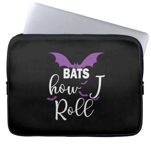 Halloween Bats How I Roll Birthday Laptopschutzhülle (Vorderseite)
