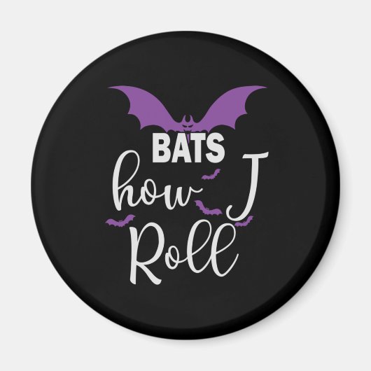 Halloween Bats How I Roll Birthday Magnet (Vorne)