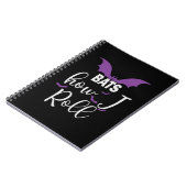Halloween Bats How I Roll Birthday Notizblock (Linke Seite)