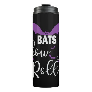 Halloween Bats How I Roll Birthday Thermosbecher