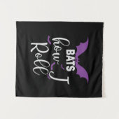Halloween Bats How I Roll Birthday Wandteppich (Vorderseite (Horizontal))