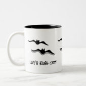Halloween Bats, lass uns ausgehen! Zweifarbige Tasse (Links)