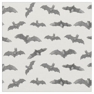 Halloween Bats Muster Antiquitätenbadeausstellung Stoff