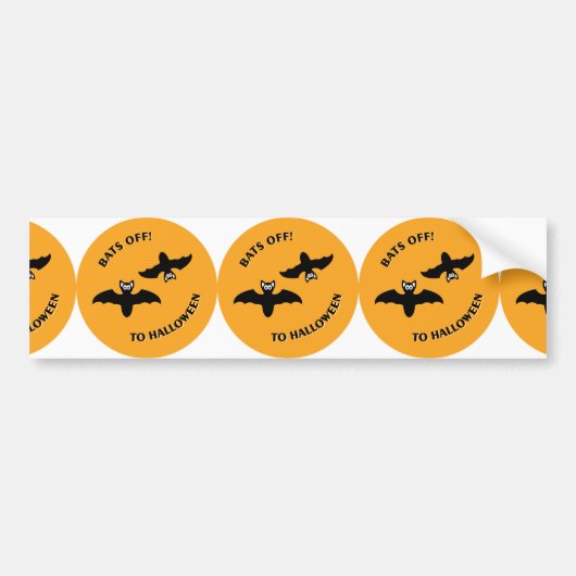Halloween Bats Orange Autoaufkleber (Vorne)