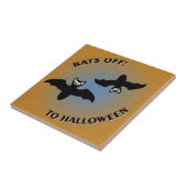 Halloween Bats Orange Blue Fliese (Seite)