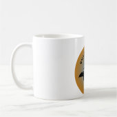 Halloween Bats Orange Blue Kaffeetasse (Links)