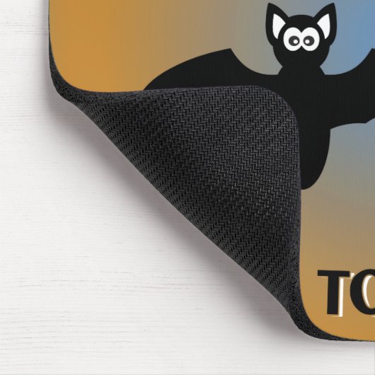 Halloween Bats Orange Blue Mousepad (Ecke)