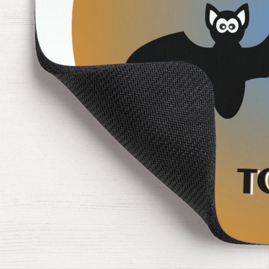 Halloween Bats Orange Blue Mousepad (Ecke)