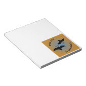 Halloween Bats Orange Blue Notizblock (angewinkelt)