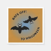 Halloween Bats Orange Blue Serviette (Vorderseite)