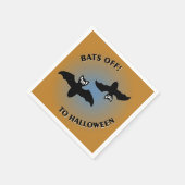 Halloween Bats Orange Blue Serviette (Ecke)