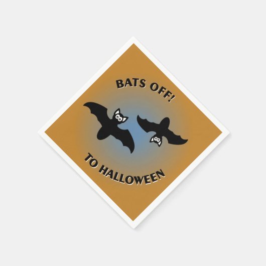 Halloween Bats Orange Blue Serviette (Ecke)