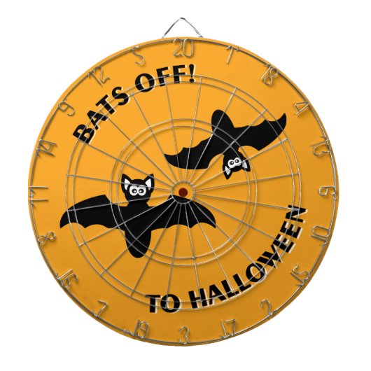 Halloween Bats Orange Dartscheibe (vorne)