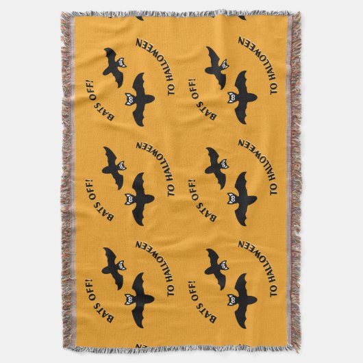 Halloween Bats Orange Decke (Vorderseite Vertikal)