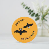 Halloween Bats Orange Einladung (Stehend Vorderseite)