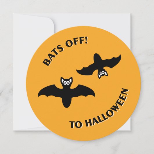 Halloween Bats Orange Einladung (Vorderseite)